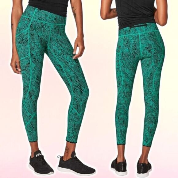 LULULEMON Tight Stuff Tight II Sz 6 Kitakami Viridian Green Black - Picture 1 of 11